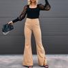 QICED Women's Fashion Casual Solid Color Print Pants & Capris