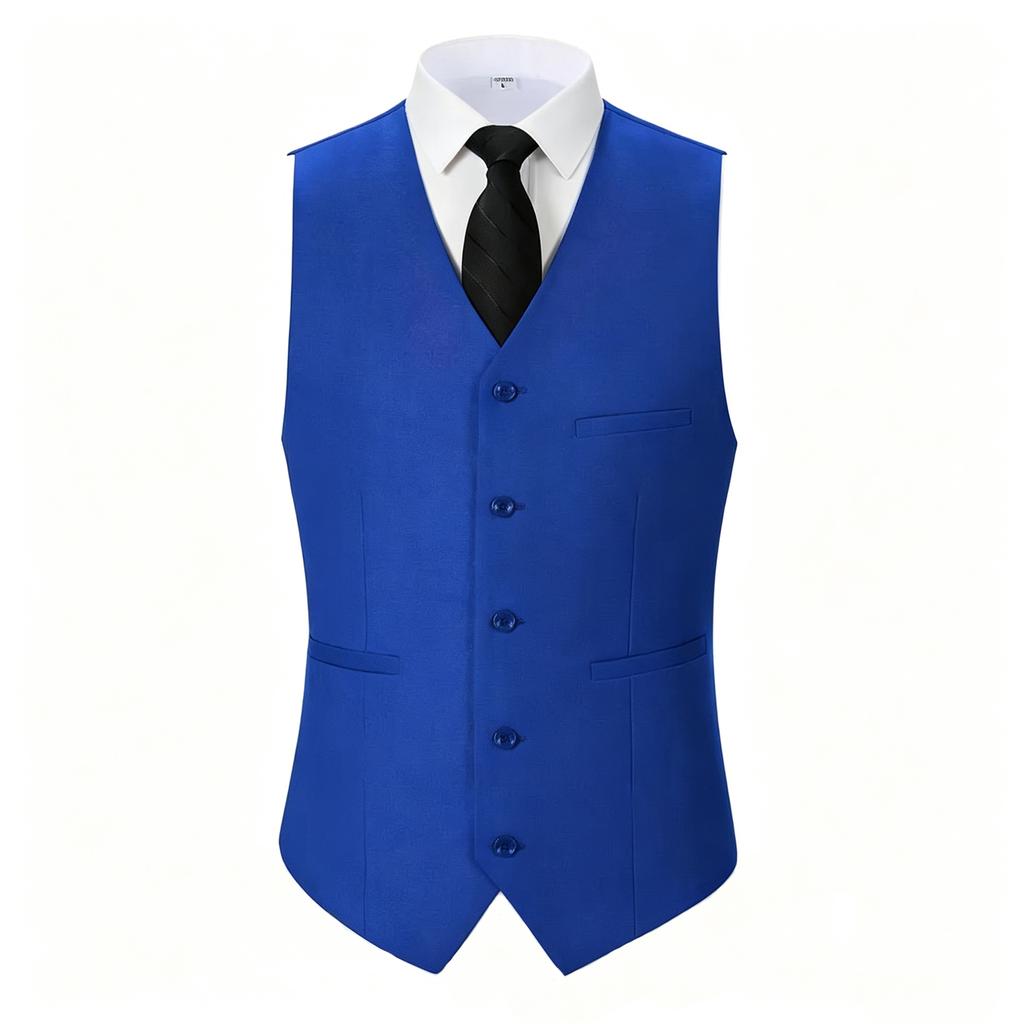 Men's Sleeveless Slim Fit Business Casual Suit Vest for Wedding Man