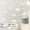 1 Sheet Glow-in-the-Dark Dinosaur Wall Stickers Waterproof Dinosaur Footprint Wall Decals Dinosaur Stickers for Nursery Kids Room
