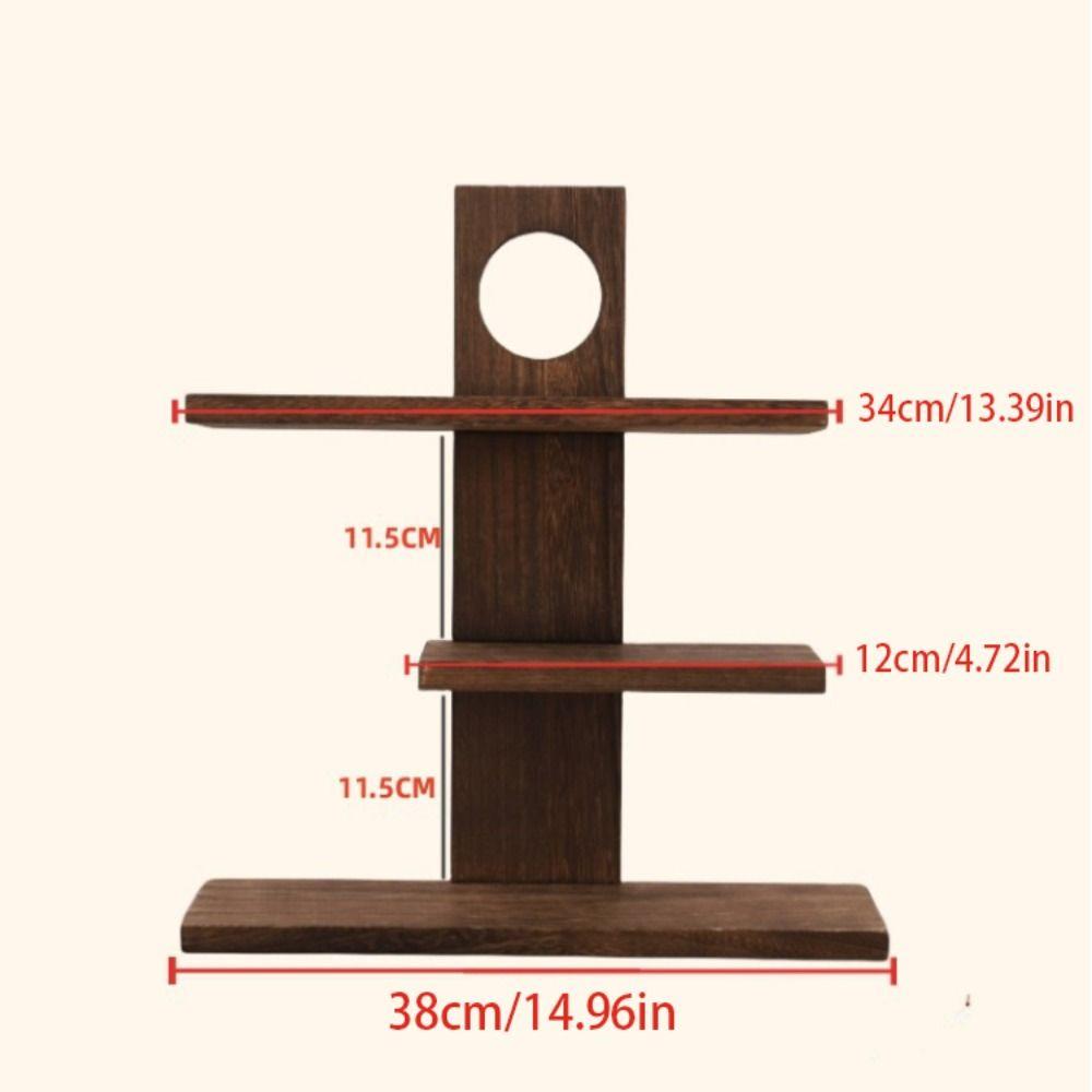 Solid Wood Chinese Style Storage Holders 3-4 Layers Antique Stand  Living Room Decor
