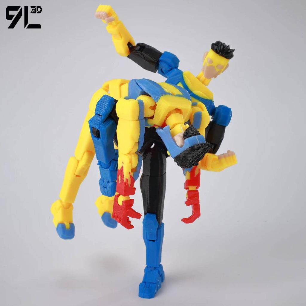 9L3D Printed NEWInvincibles Tech Jacker Titan13 Lucky13 Action Figure Dummy13 Motorcycle Multi-Jointed Collectible Model Toy T13