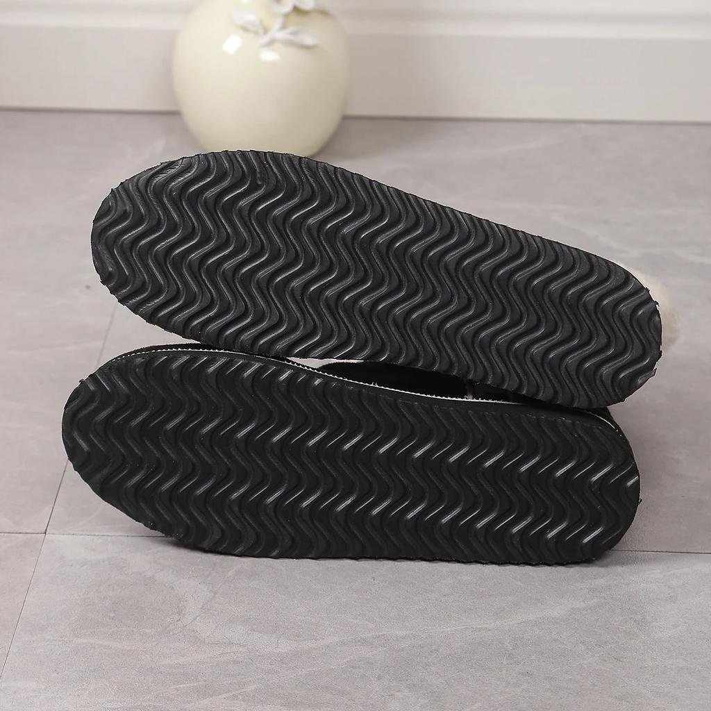 fashion Cow Pattern Short Plush Warm Snow Boots for Women 2024 Winter Zipper Faux Fur Ankle Boots Woman Comfort Flat Heels Cotton Shoes