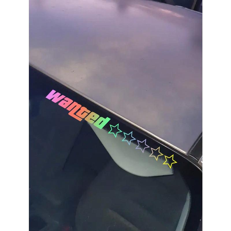

1 шт. Наклейки на автомобиль Wanted Пентаграмма для заднего стекла, окна, авто бампера, кузова, маскировки царапин, водонепроницаемые автоаксессуары one-size разноцветный