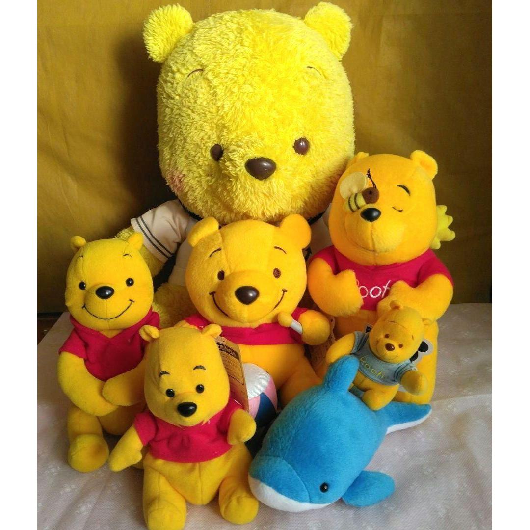 Disney Winnie the Pooh stuffed toys 6 pieces sold in bulk retro