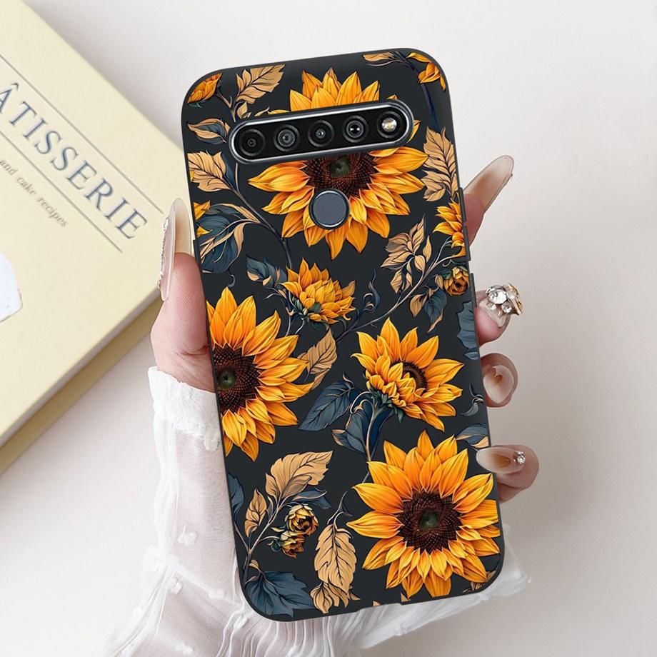 For LG K41s K51s K52 Q52 K61 Q61 K62 K22 2020 Phone Case Back Cover Soft Matte Silicone Slim Fundas Lovely Panda Rabbit Flower