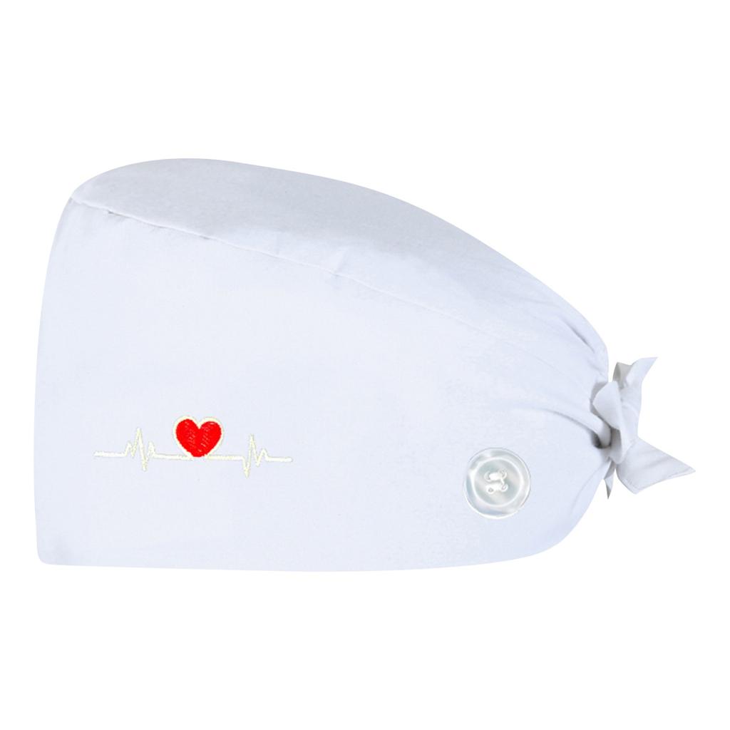 Fashion Solid Work Hat Casual Unisex Scrub Cap With Button