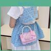 Frozen Pattern Snowflake Childrens Small Crossbody Bag With Material Sequin