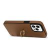 Compatible with iPhone 16 Case, 17 Pro Litchi-patterned Ring Buckle Stand, Card Slot, Wallet, Shockproof Case, 14 Plus