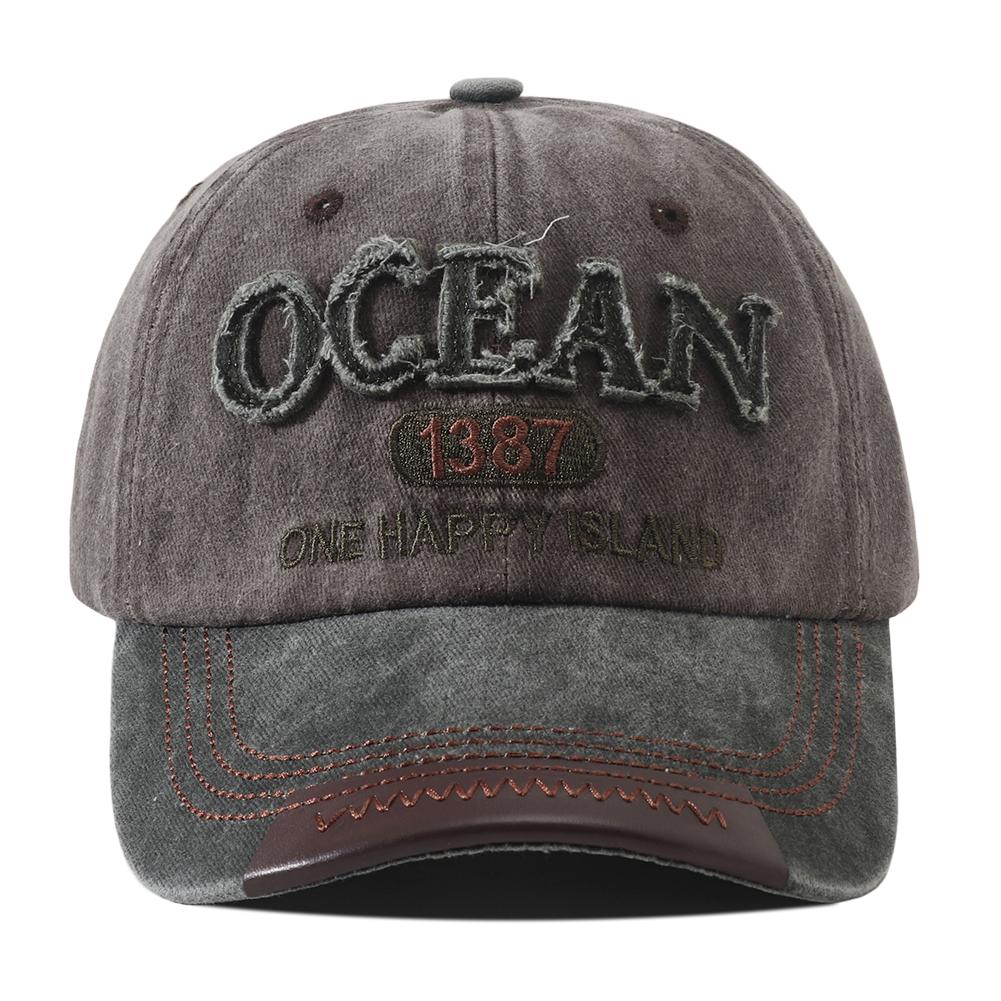 Yiran bag Nieuwe Unisex Oceaan Letter Borduurwerk Baseballpet Y2K Snapback Hoed Hip Hop Verstelbare Casual Gewassen Katoen Papa Hoeden Voor Vrouwen Mannen Adjustable