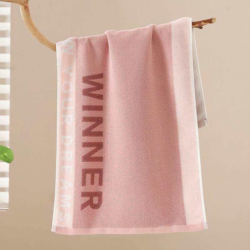 Thick, Absorbent Striped Cotton Face Towel - Soft Yarn-Dyed Design for Adults
