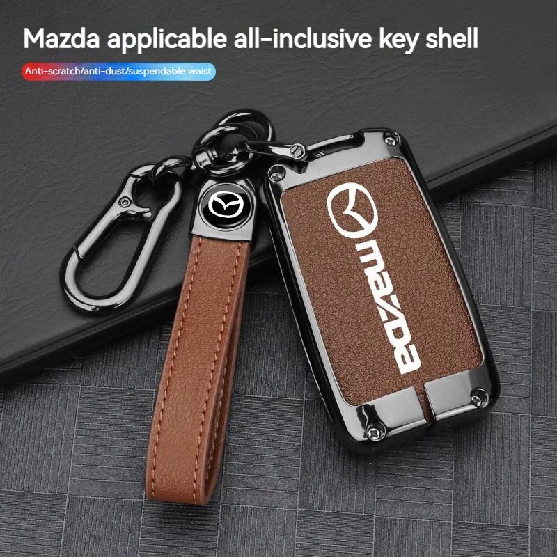 2025 Gorąca skórzana osłona kluczyka samochodowego Etui na kluczyk Do Mazda 2 3 6 Axela Atenza CX-5 CX5 CX-3 CX-7 CX8 CX-9 2016 2017 2018 2/3 Przyciski Auto