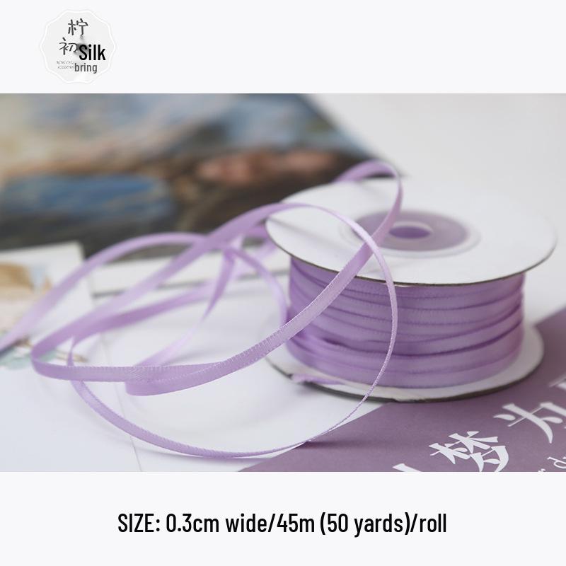 3mm Premium Double-Sided Satin Polyester Ribbon for Wedding Bows and Gift Packaging