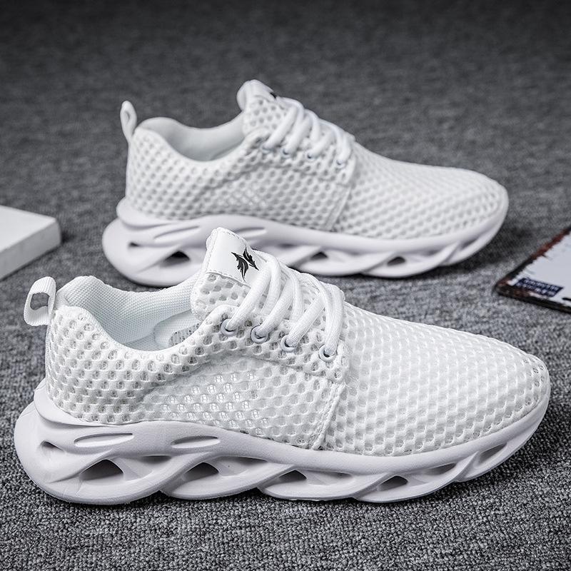 Spring and Summer Men's Large Size Trendy Shoes Hollow and Breathable Boys' Sports Shoes Running Net Shoes Youth Casual Blade Shoes