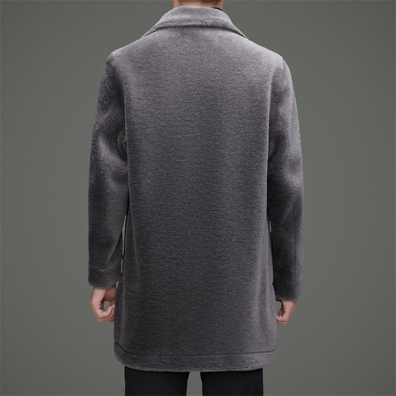 Men's Double-Sided Fur Coat - 2025 Winter Fashion for Middle-Aged Casual Wear
