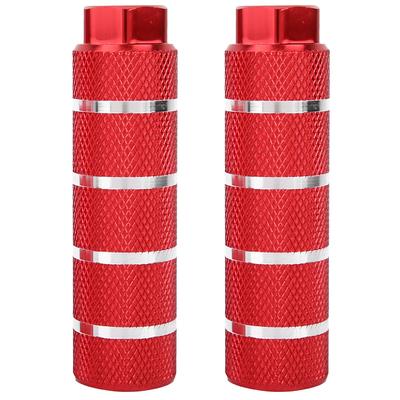 Pedal de Pie Trasero Lanzacohetes de Aleación de Aluminio Universal para Bicicleta de Montaña con Agujero Grande(rojo)