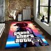Grand Theft Auto Sports Beauty Printed Flannel Carpet, Non-slip, Suitable for Bedroom, Living Room, and Children's Room Decoration