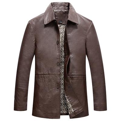 Spring and Autumn New Style Lapel Business Leather Jackets for Men, Fashionable Iron-free Men's Leather Jackets, Casual Leather Jackets, Trendy