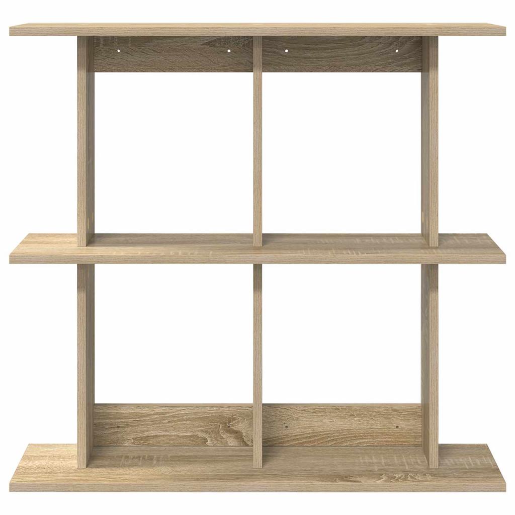 Wall Shelf Wall Mount Brown 80 x 20 x 75 cm Wood Based Material