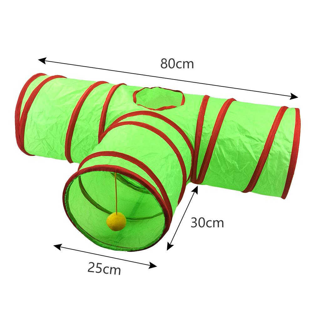 Christmas Cat Tunnel Pet Supplies Fun Toy Play Tunnel Tube Funny Kitten Toys Foldable Toys For Cat Pet Training Interactive