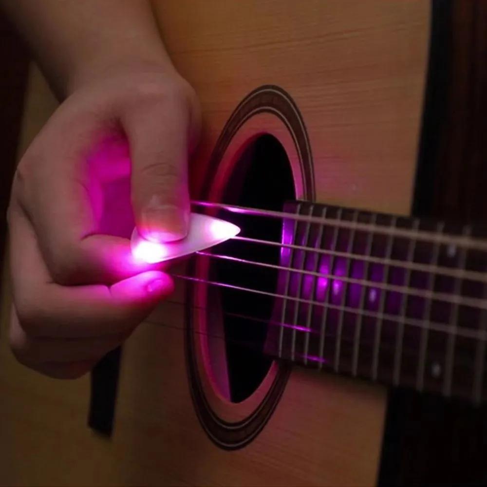 Guitar touch glowing pickup with LED backlight for electric bass players
