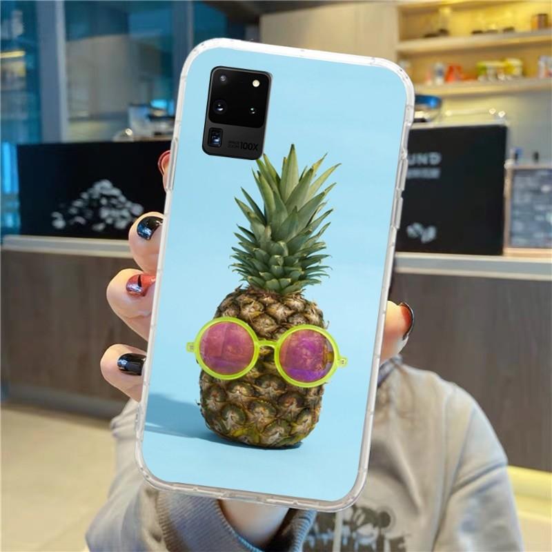 Etui na telefon Summer Beach Fruit Pineapple do Samsung Galaxy S10 S21 S22 Plus Ultra A91 A51 A21S A12 Przezroczyste etui na telefon
