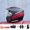 Full Face Motorcycle Helmet With Detachable Bluetooth Module ABS Shell Unisex All Season Retro Style