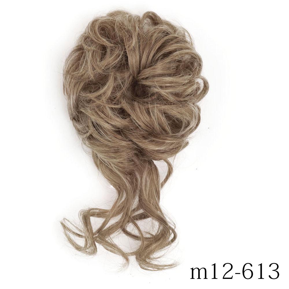 LISI HAIR Synthetic Curly Scrunchie Chignon with Elastic Rubber Band Messy Bun Ponytails Extension for Women