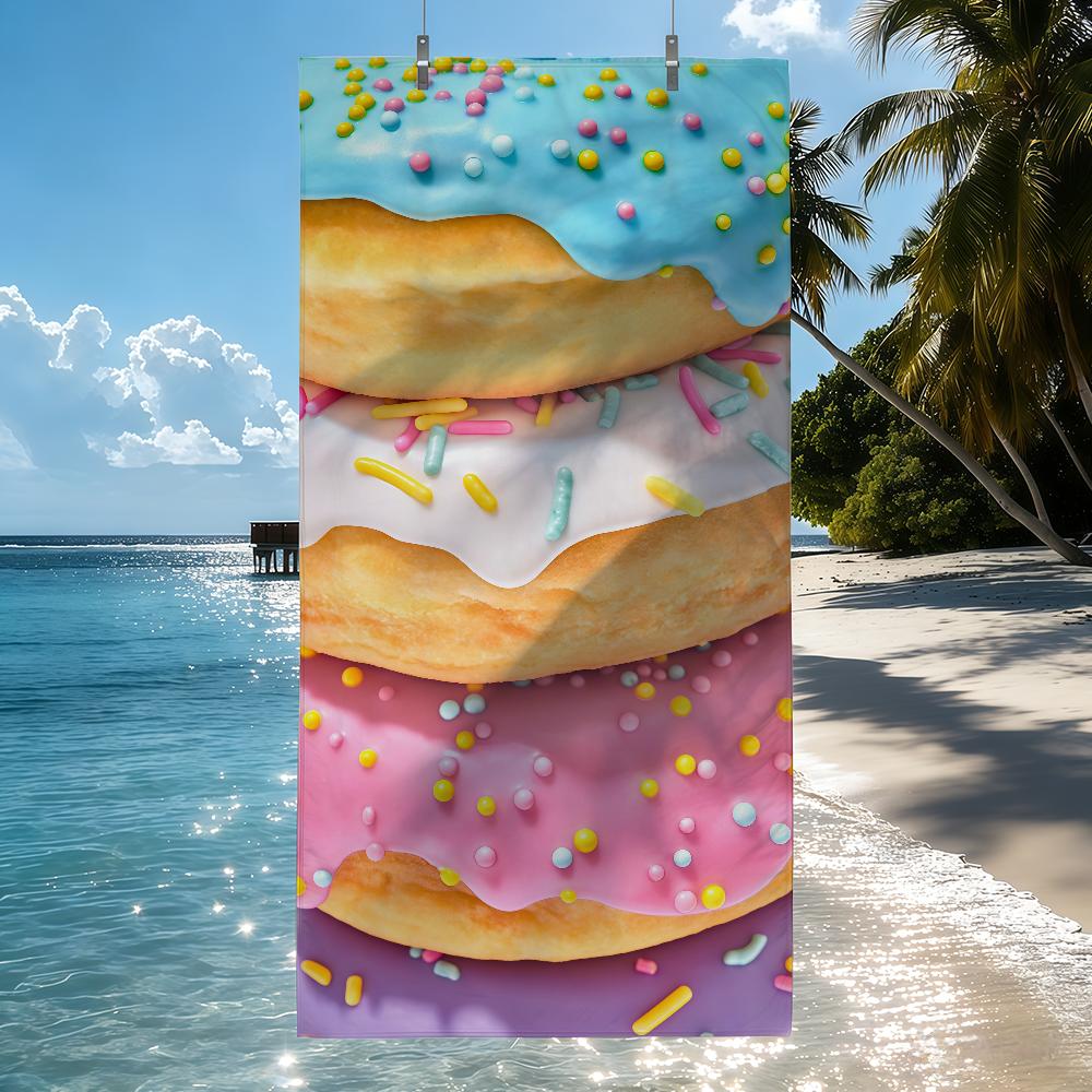 Pink Donut Towel Quick Drying Beach Towels Are Suitable For Swimming Pools Camping Yoga And The Gym