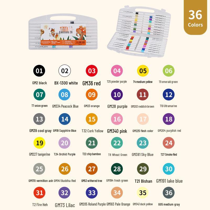 Children's Acrylic Watercolor Marker Set - Waterproof, Opaque, Overlapping Colors in Gift Box