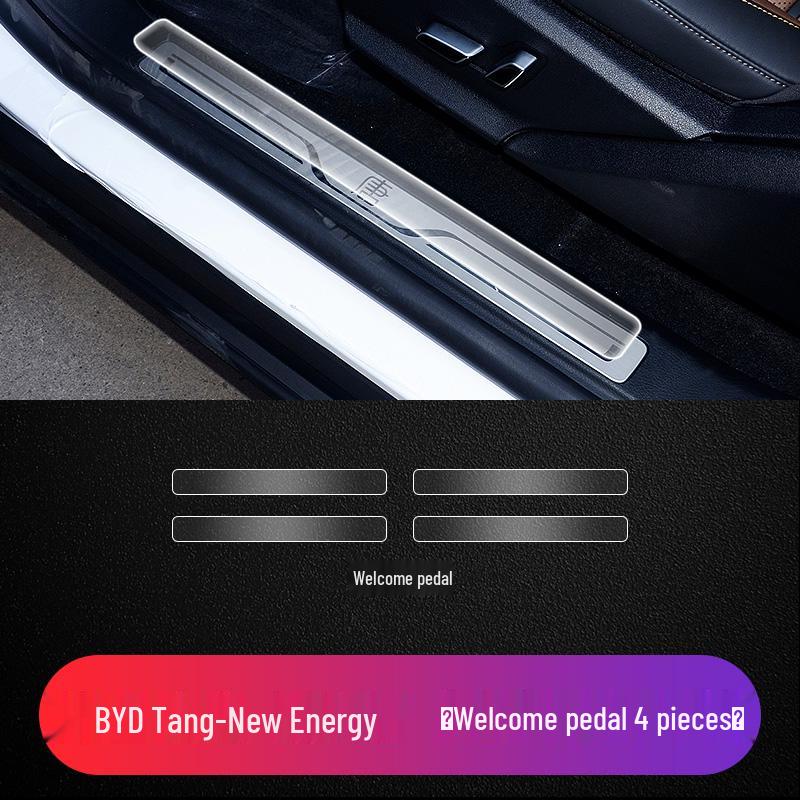 TPU Protective Film for 21-25 BYD Tang DMI Han EV Sill Strip—Welcome Pedal Metal Strip Protector
