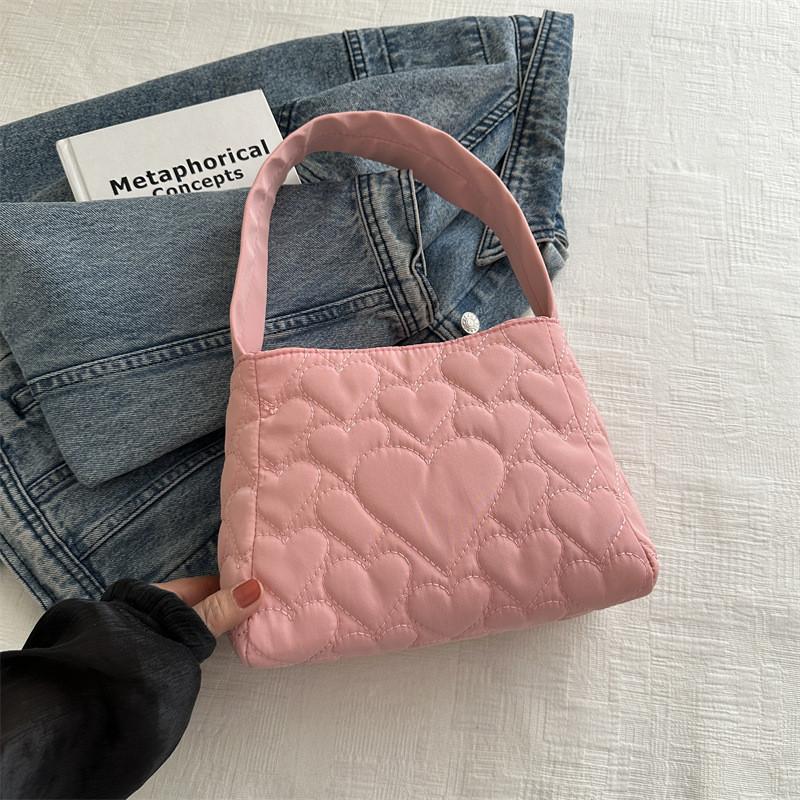 Модная уличная холщовая сумка-тоут для женщин 2024 Весна Новая Большая вместительная сумка через плечо розовый