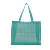 Large Nylon Shopping Bag With Transparent Mesh And Inner Pocket For Daily Carry