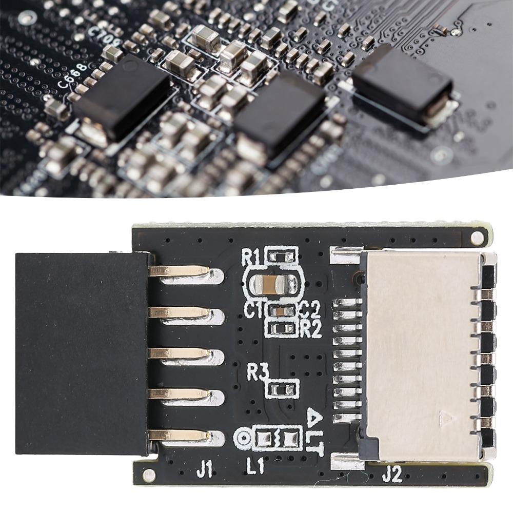Fast Transfer USB2.0 to Type E Adapter Internal Header Black Front Type E Adapter Motherboard USB2.0 Adapter PCs Front Panel