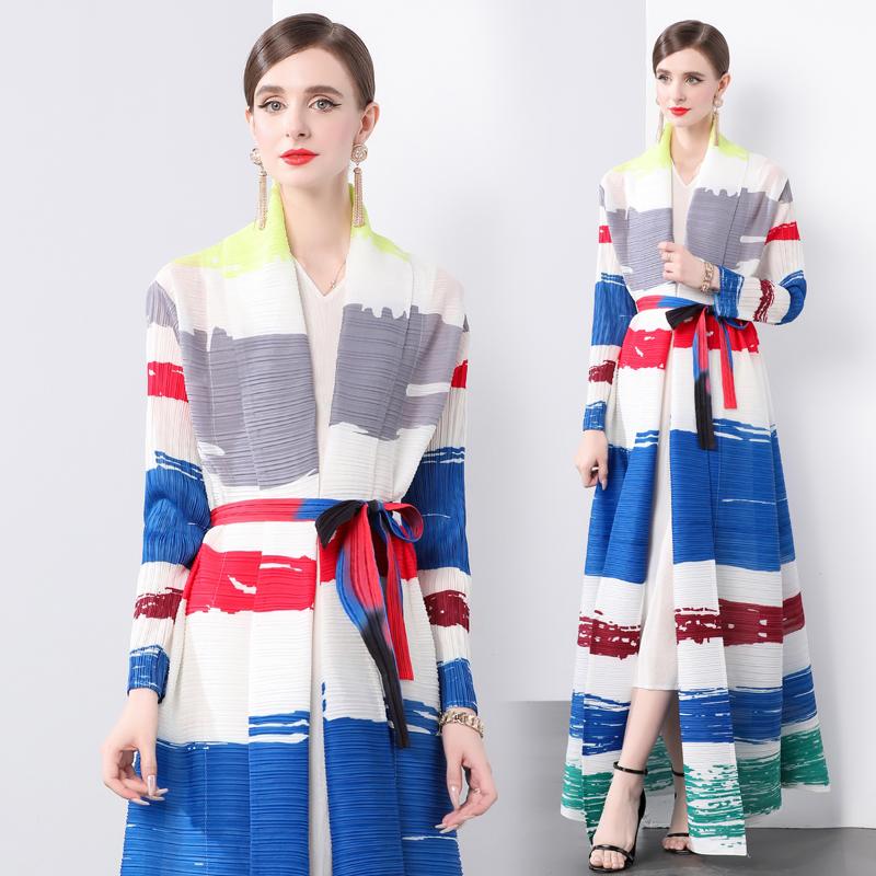 

Весна Осень Женщин Печать Свободный Длинный Макси Пальто Халат One Size