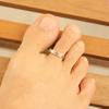 Orris Toe Ring, 925 Sterling Silver, Adjustable Size, Simple Design, for Men and Women