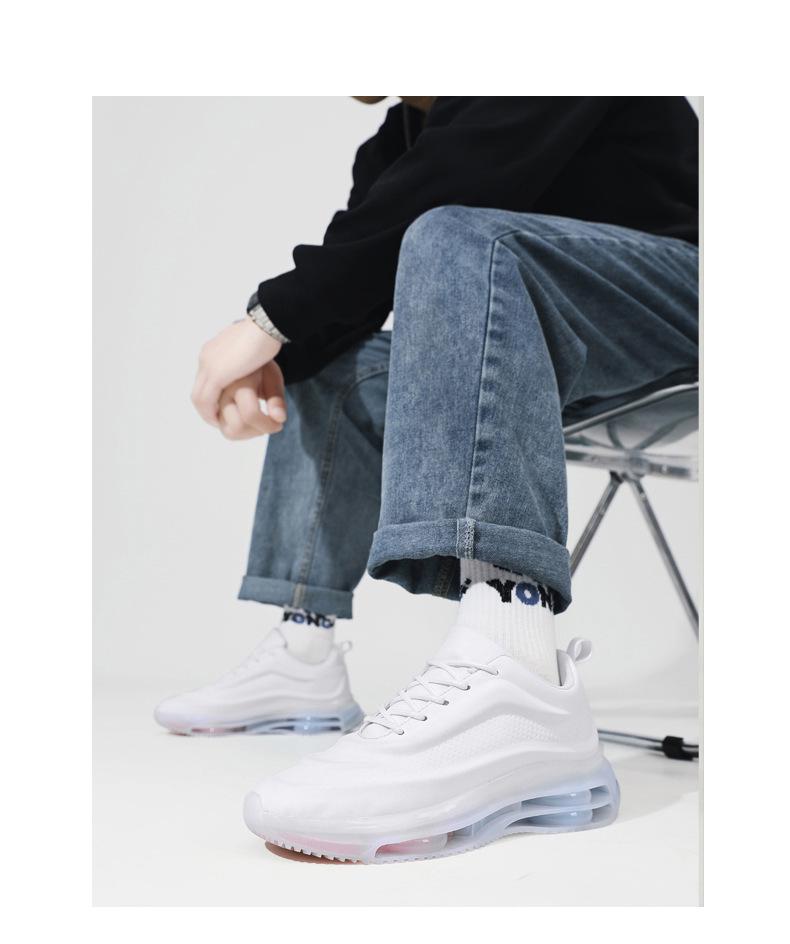 Nové pánské bílé voděodolné kožené ležérní lehké trendy tenisky pro tátu