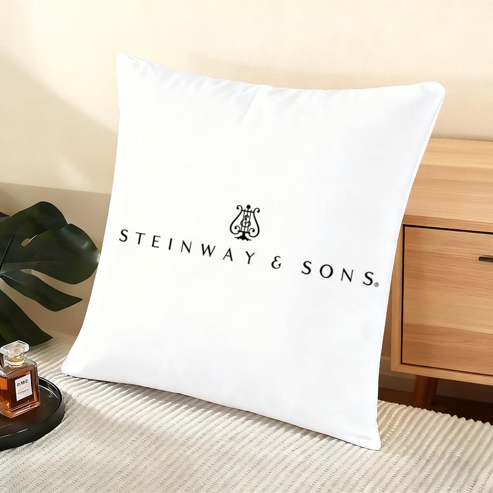 S-Steinway & Sons Cushion Cover Soft Short Plush Pillow Cover Smooth Cozy Texture Aesthetic Cushion Case Home Decor