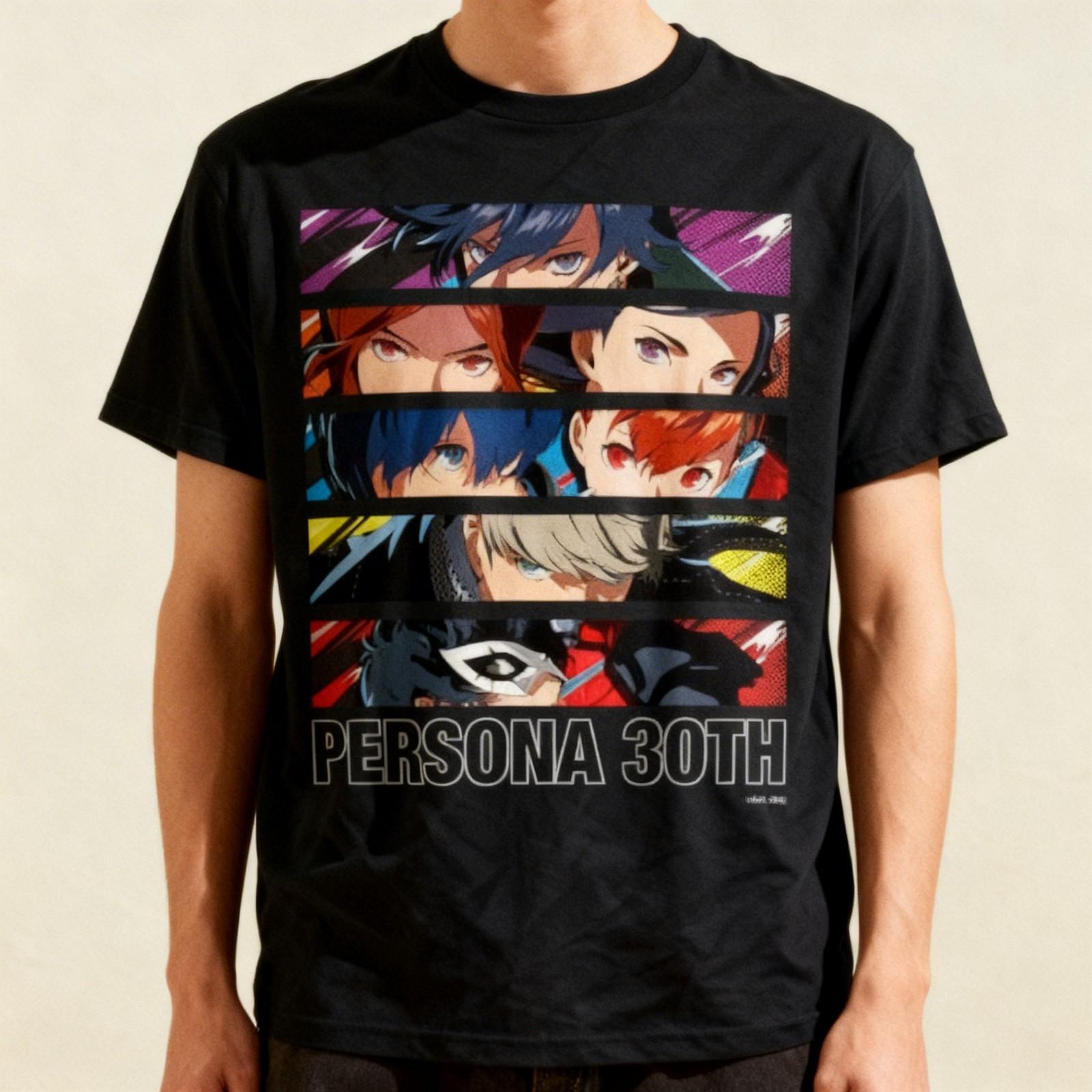 ATLUS Persona 30th- Protagonist Series Hero Line Up Unisex T-Shirt M