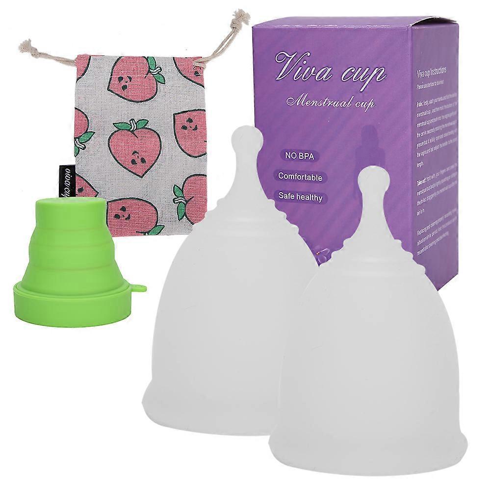Silikon Menstruationstasse Wiederverwendbare Feminine Hygiene Tasse Weich Auslaufsicher Damen Periode Tasse(S )