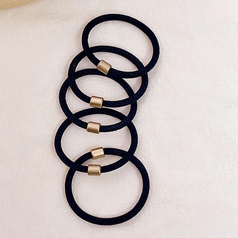 5 unidades por bolsa de coleteros elásticos para mujer y niña, banda de goma para el pelo, accesorios para el cabello