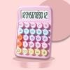 FineGood Calculator Cute 12-digit Computing Device Stylish Large LCD Colorful Round Button Typewriter Portable Convenient Non-slip Business Trade Tax