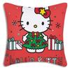 Kawaii Christmas Hello Kitty Pillow Covers Cartoon Sofa Decorative Home Printing  Cute Cushion Cover