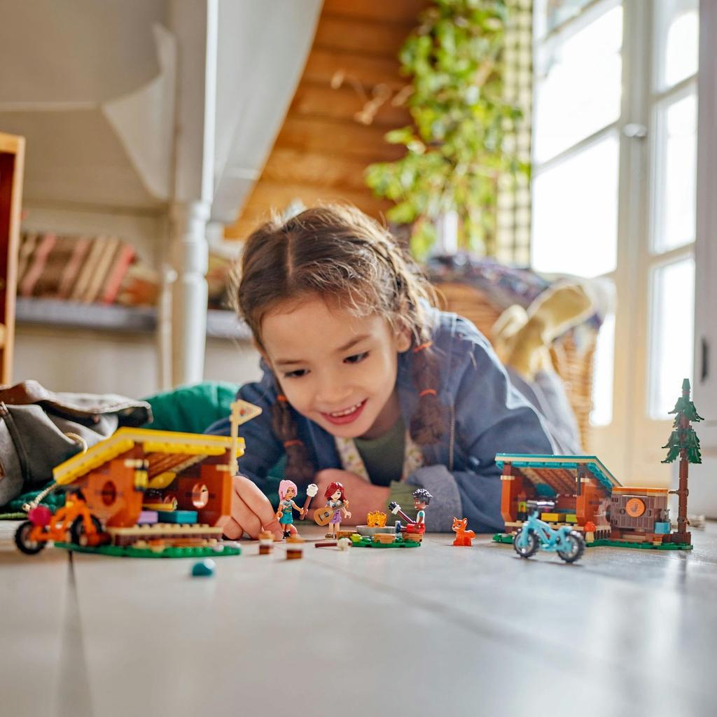 LEGO Friends Adventure Camp Cabin Toy Present Birthday Block Christmas Girls Boys Children 7 Years Old 8 Years Old 9 Years Old Elementary School