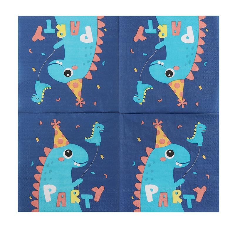 Disposable Party Napkin Double Layer 20 Pieces/Pack Cute Little Dinosaur Pattern