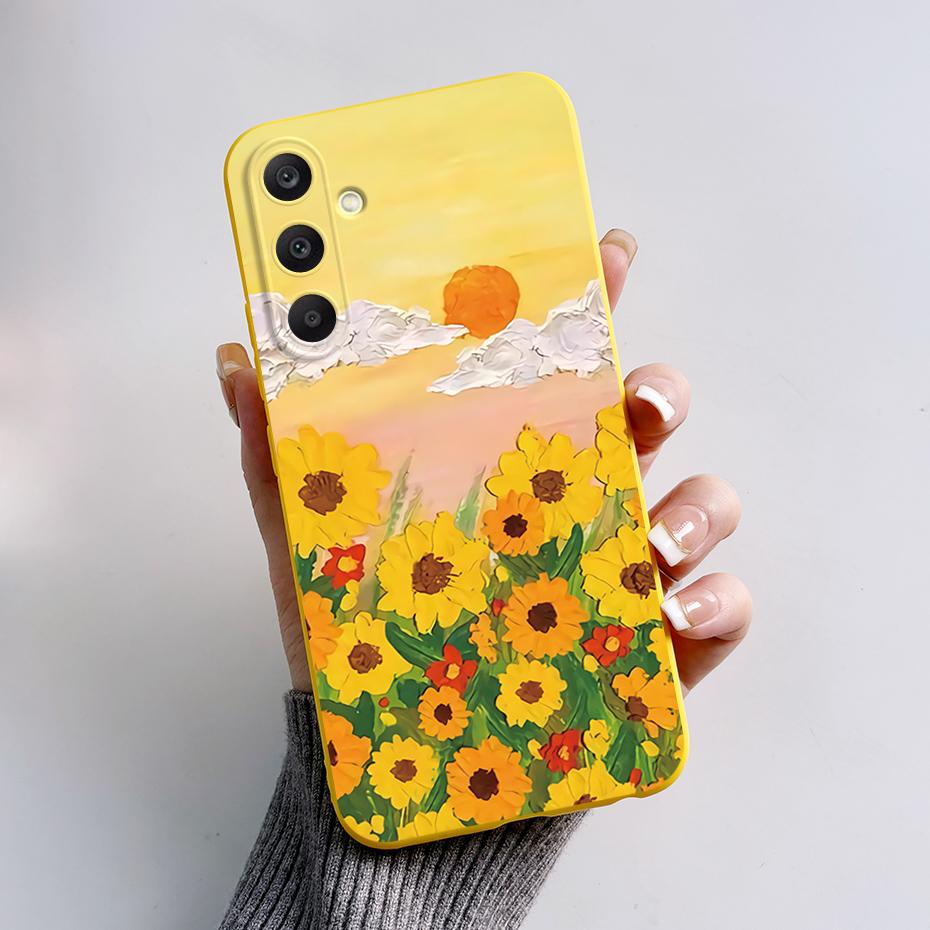 For Samsung A25 5G Case SM-A256B Stylish Painted Soft Silicone Shockproof Cover For Samsung Galaxy A15 A25 A35 A55 5G 2023 Capa