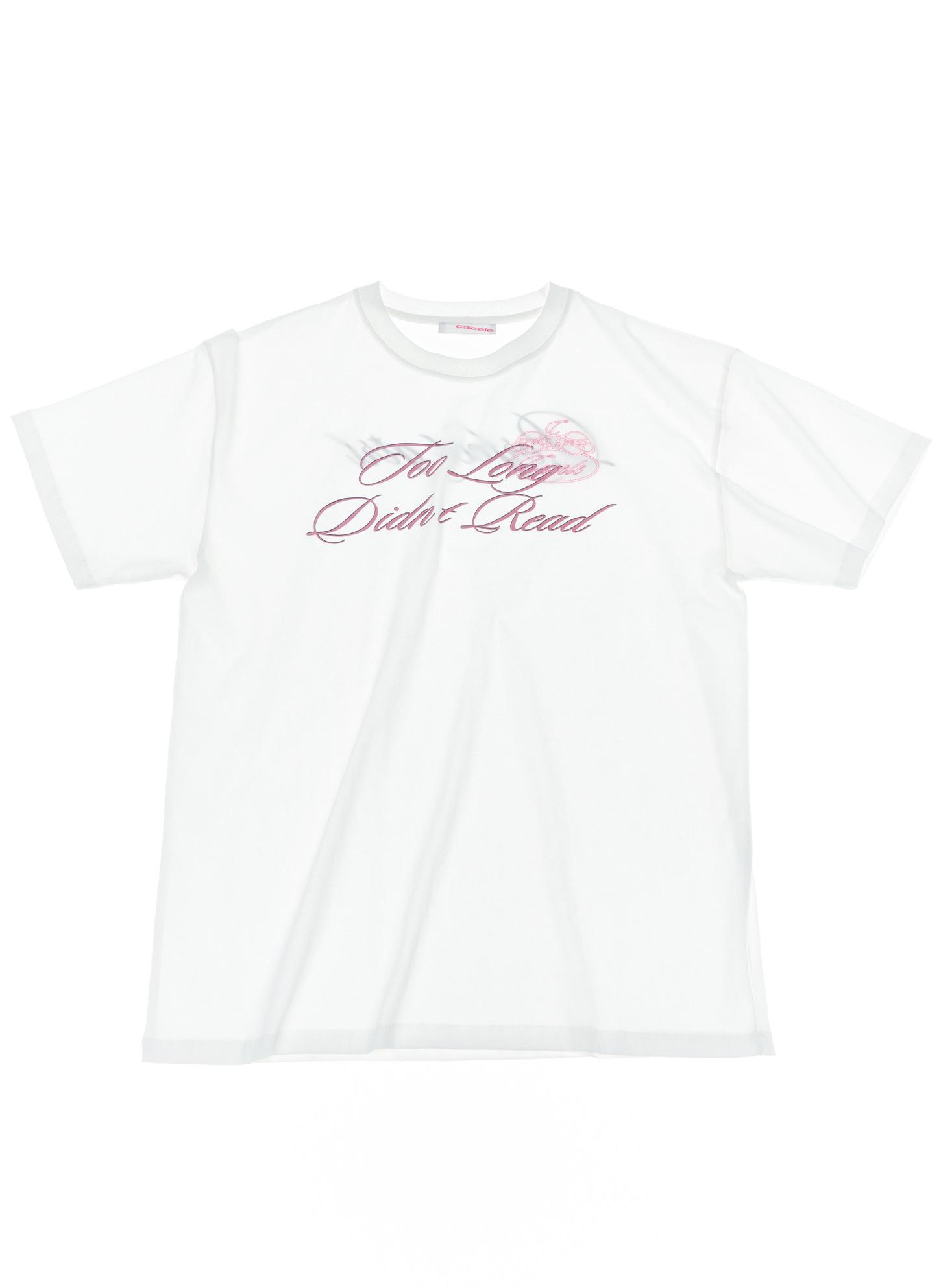 Kasel Script Typography Oversized T-Shirt [White] White/Free