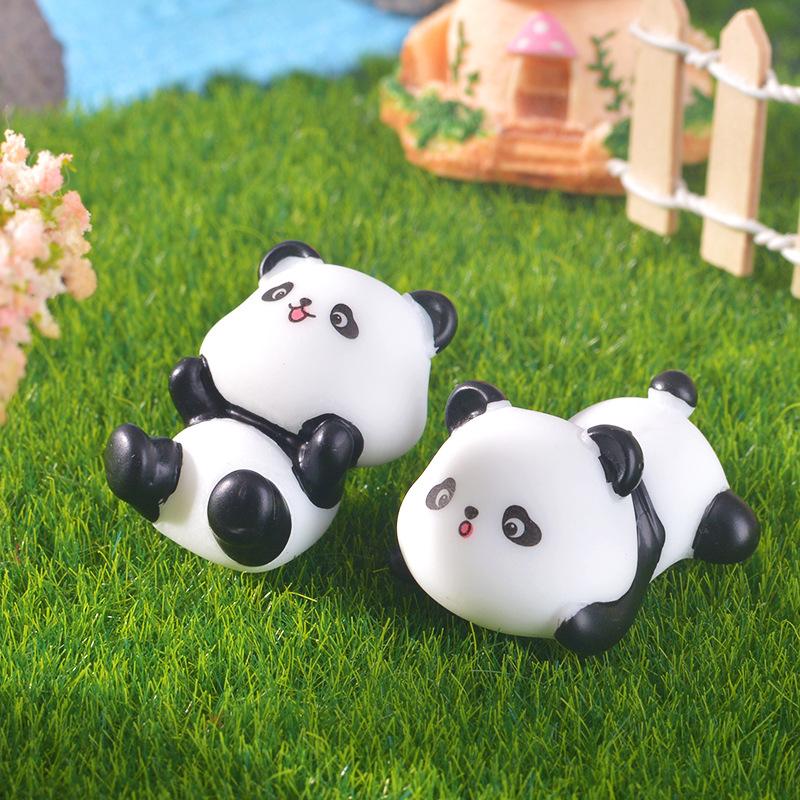 Cute and Adorable Little Panda Decorative Garden Landscape Resin Handicraft Small Ornaments