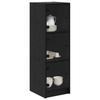 Highboard In Black Oak Look 35 X 37 X 109 Cm Particleboard