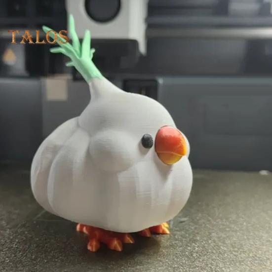 Garlic Birds Ornament 3D Printed PLA Material Mini Figurine Colorful Coffee Table Ornament Home Accessories