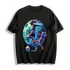 Mother Daughter Soccer Printed Casual T-Shirts Pure Cotton T-shirt